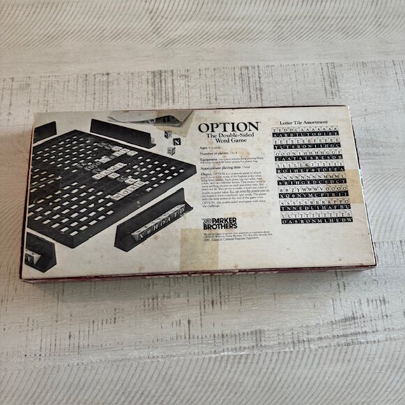 Vintage 1983 Parker Brothers Option Double-sided Word Game - Picture 10 of 10
